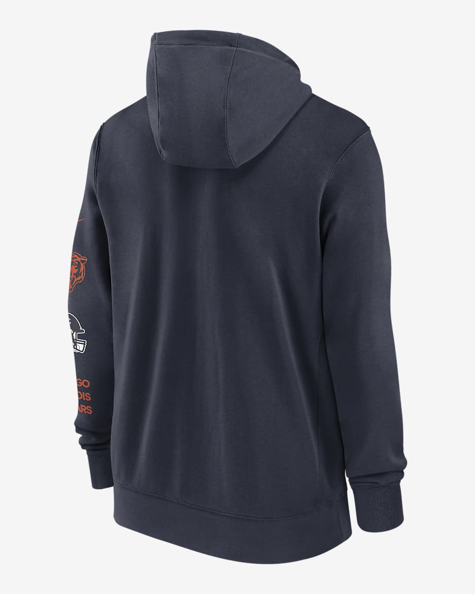 Nike On-Field shops Chicago Bears Showout Short Sleeve Full Zip Hoodie L